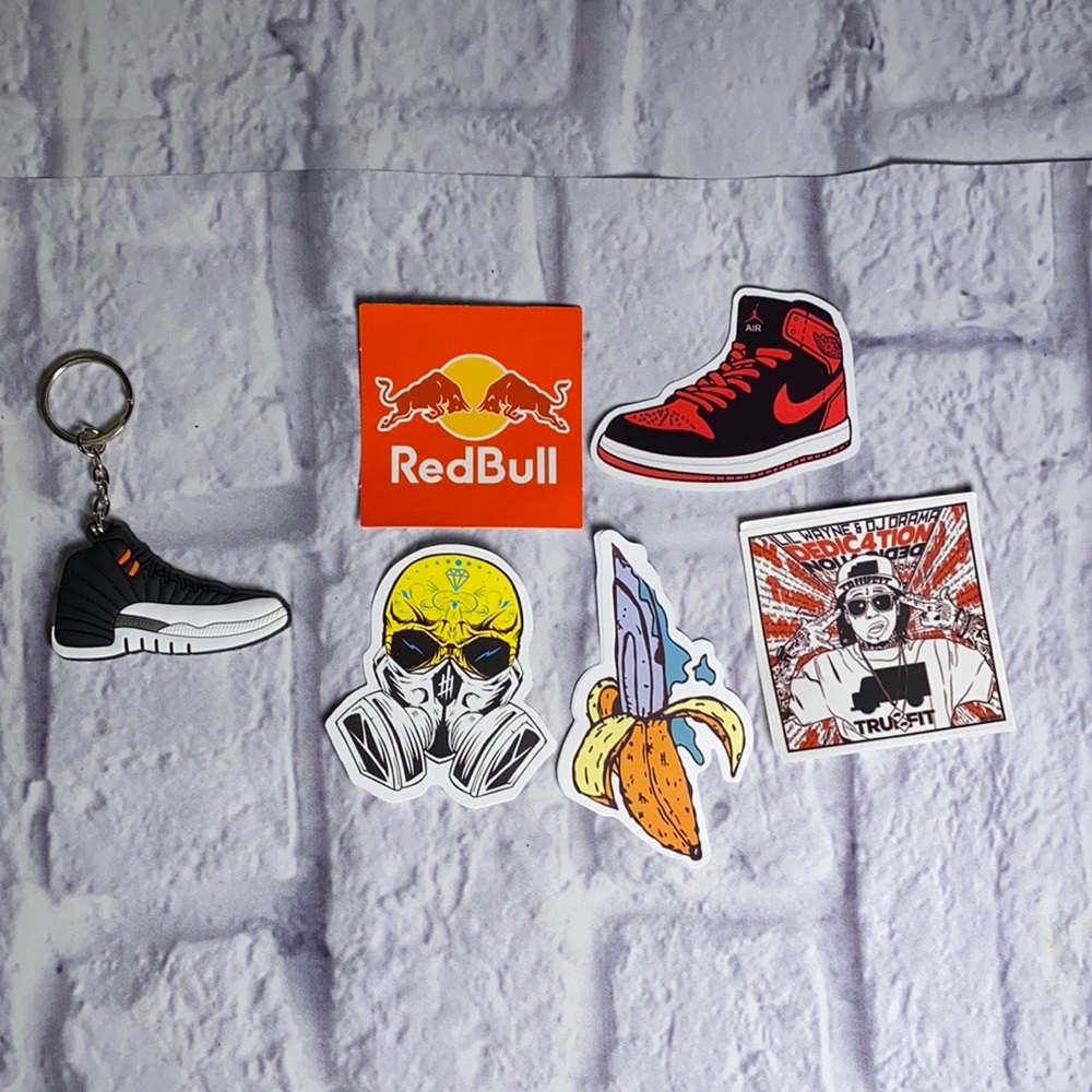 Jordan keychain and sticker bundle
